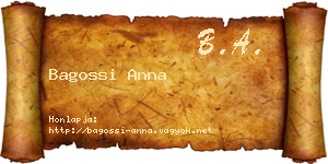 Bagossi Anna névjegykártya
